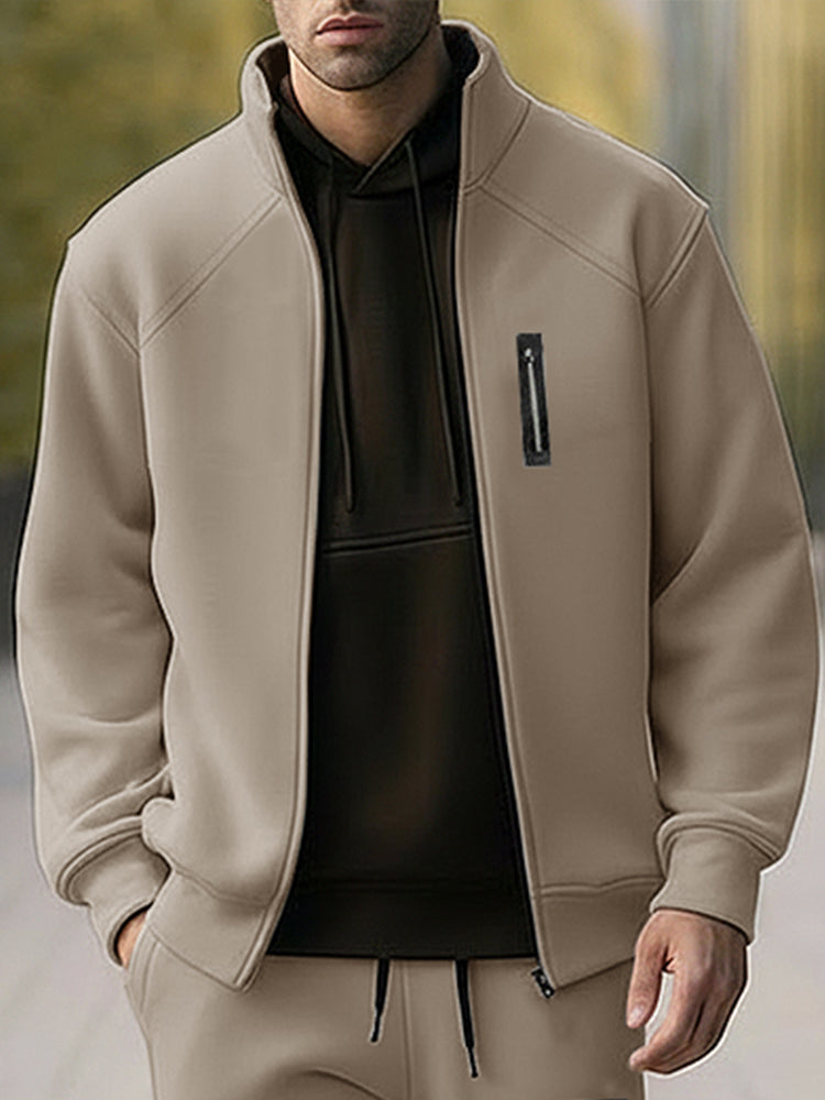 Versatile Athleisure Jacket Jogger Set