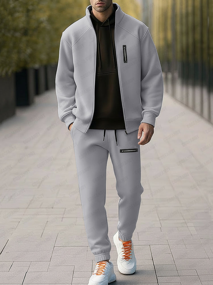 Versatile Athleisure Jacket Jogger Set