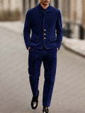 Elegant Velvet Blazer Jacket Pants Set