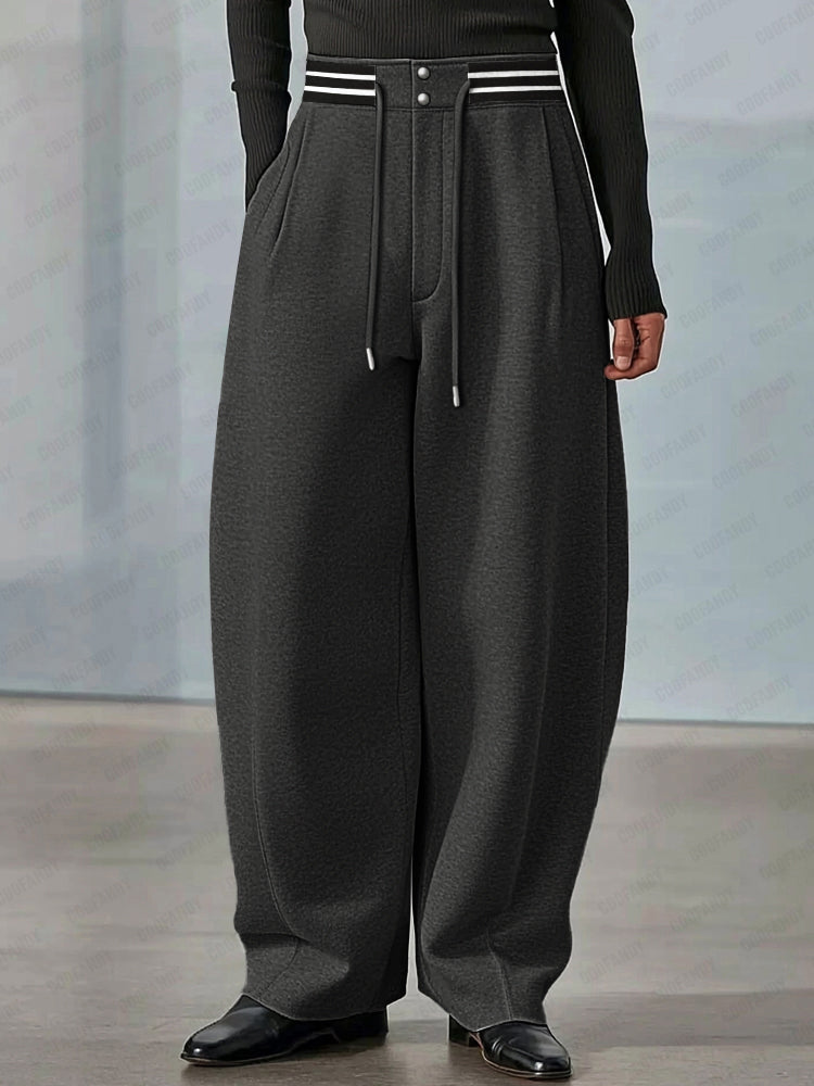 Easy Fit Striped Casual Pants