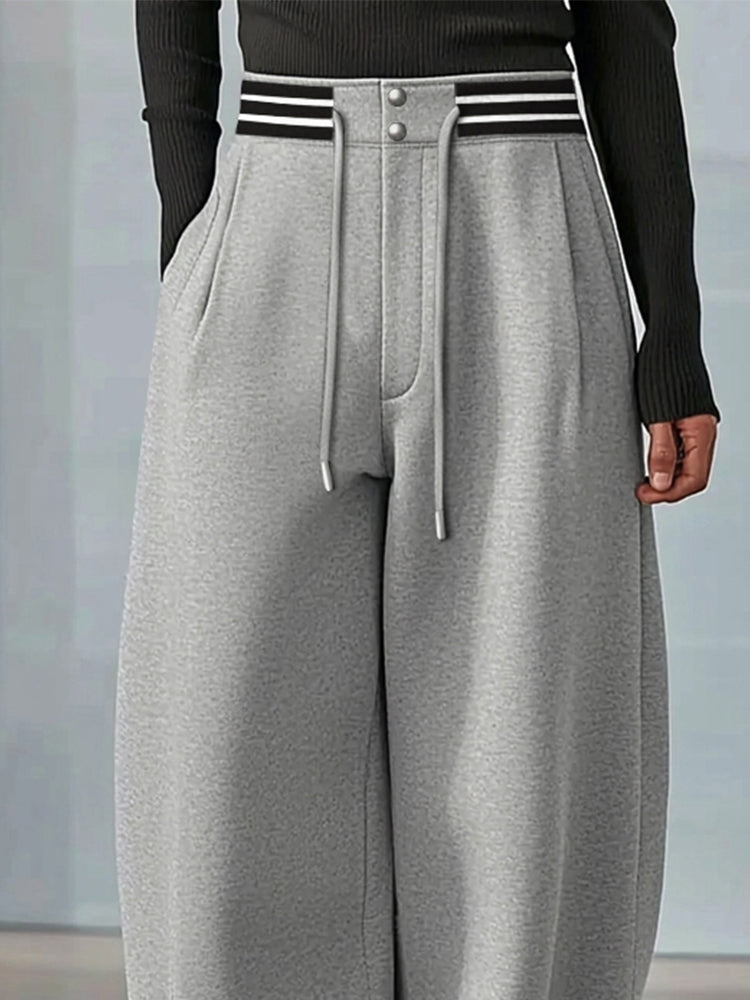 Easy Fit Striped Casual Pants