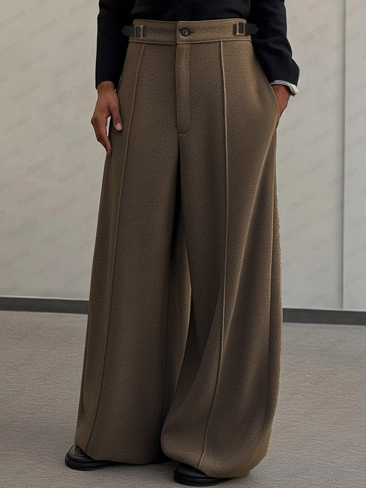 Casual Built-In Belt Design Pants