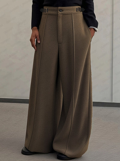 Casual Built-In Belt Design Pants