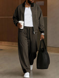 Versatile Casual Jacket Pants Set