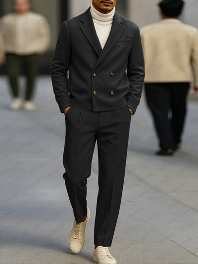 Smart Casual Double Breasted Suit Set