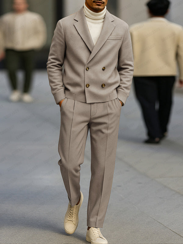 Smart Casual Double Breasted Suit Set