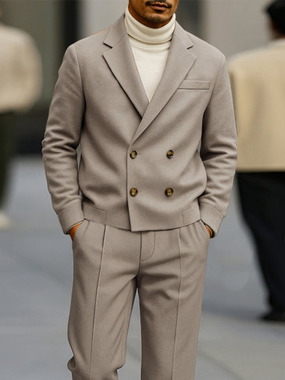 Smart Casual Double Breasted Suit Set