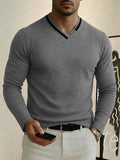 Casual Stripe Textured Layering Undershirt