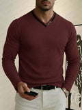 Casual Stripe Textured Layering Undershirt