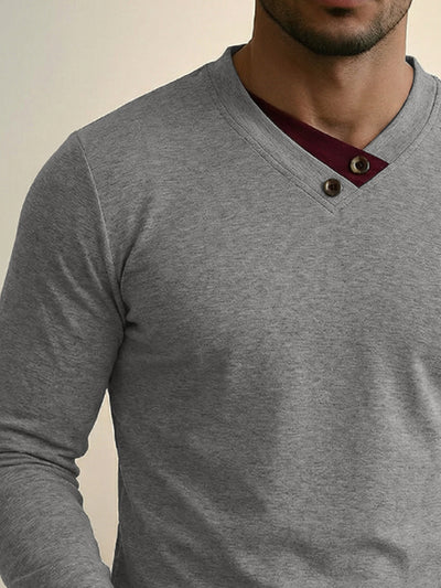 Comfort Contrast Trim Layering Top