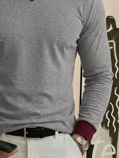 Comfort Contrast Trim Layering Top