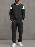 Urban Casual Color Block Sweatsuit Set