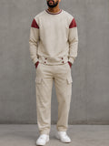 Urban Casual Color Block Sweatsuit Set