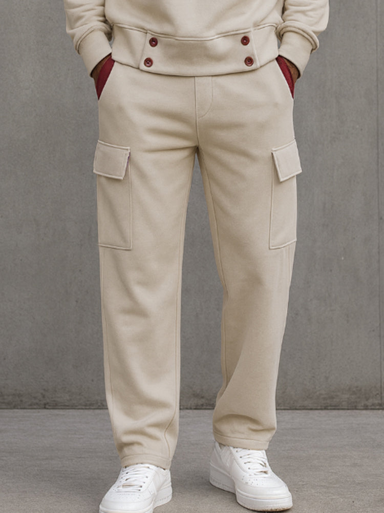 Urban Casual Color Block Sweatsuit Set