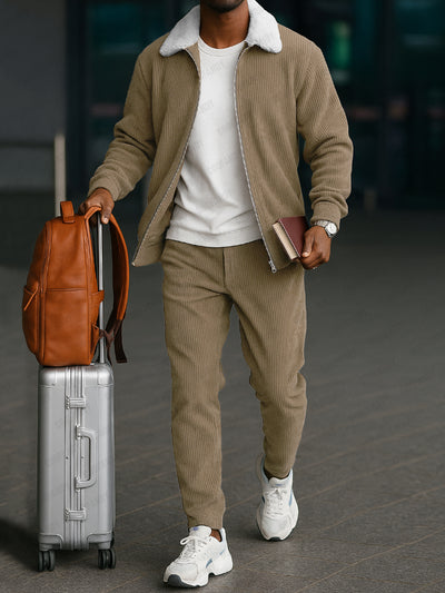 Classic Corduroy Jacket and Pants Set