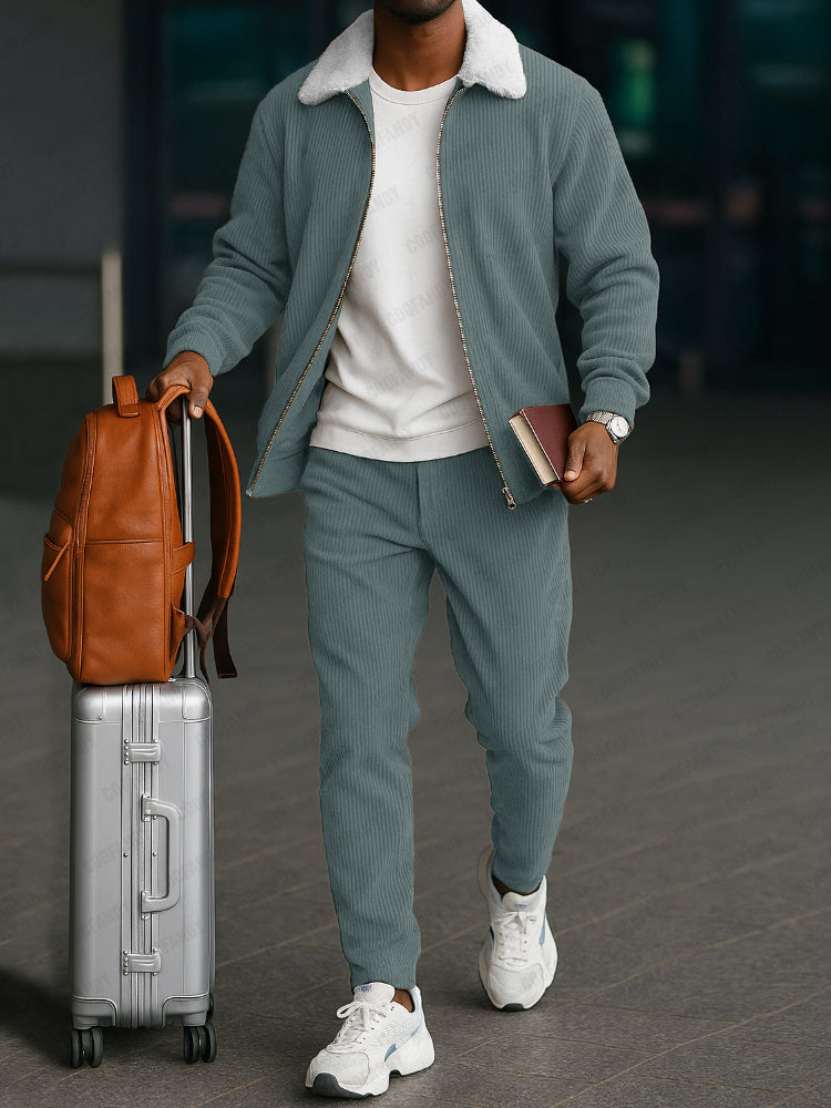 Classic Corduroy Jacket and Pants Set