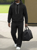 Casual Check Jacquard Sweatsuit Set