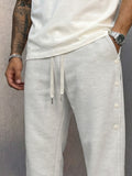 Athletic Casual Button Accent Joggers