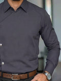 Unique Slant Placket Design Cotton Shirt
