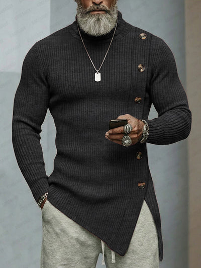 Stylish Asymmetric Cut Elastic Knit Top