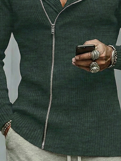 Modern Street Style Zipper Design Top