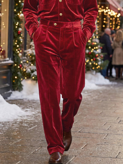 Premium Velvet Cargo Style Matching Set