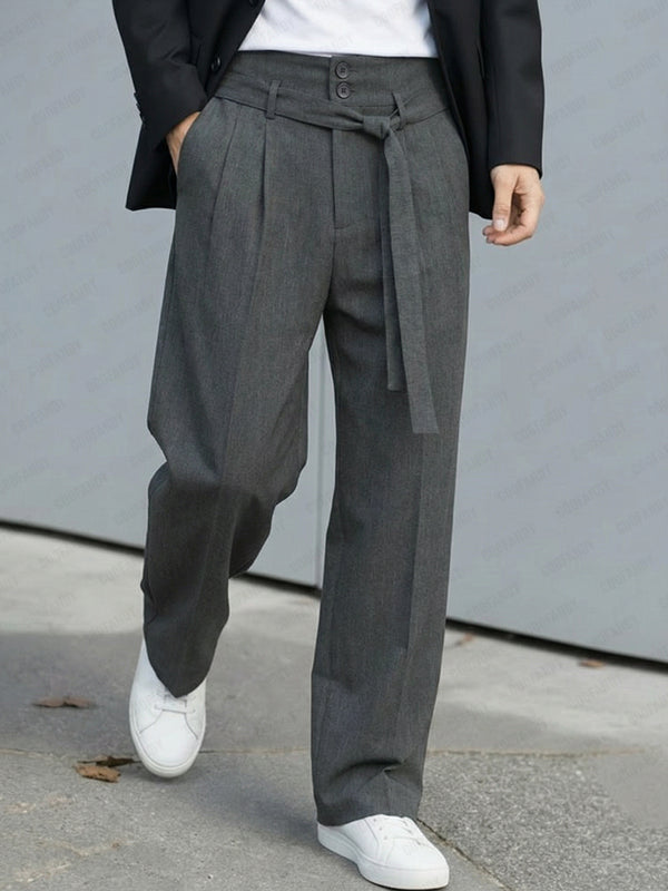 Trendy Smart Casual Belted Trousers