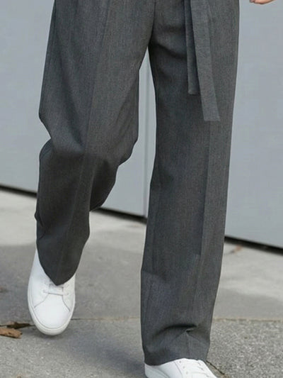 Trendy Smart Casual Belted Trousers