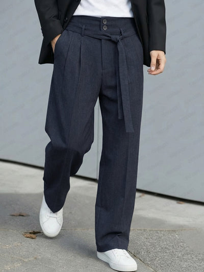 Trendy Smart Casual Belted Trousers