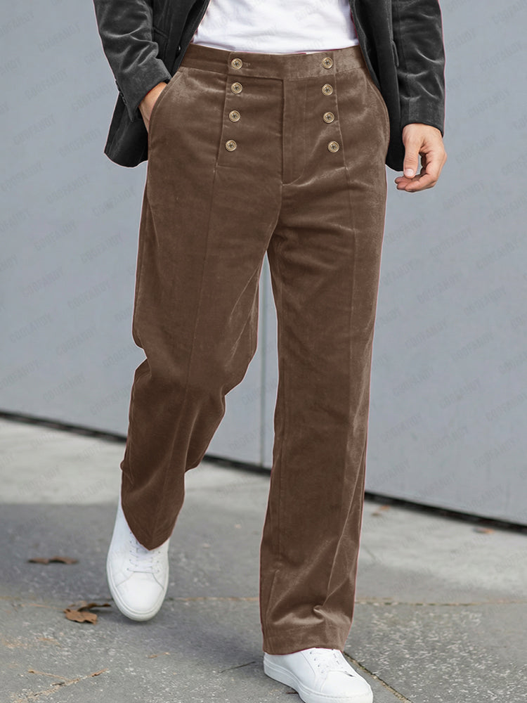 Premium Velvet High Waist Trousers