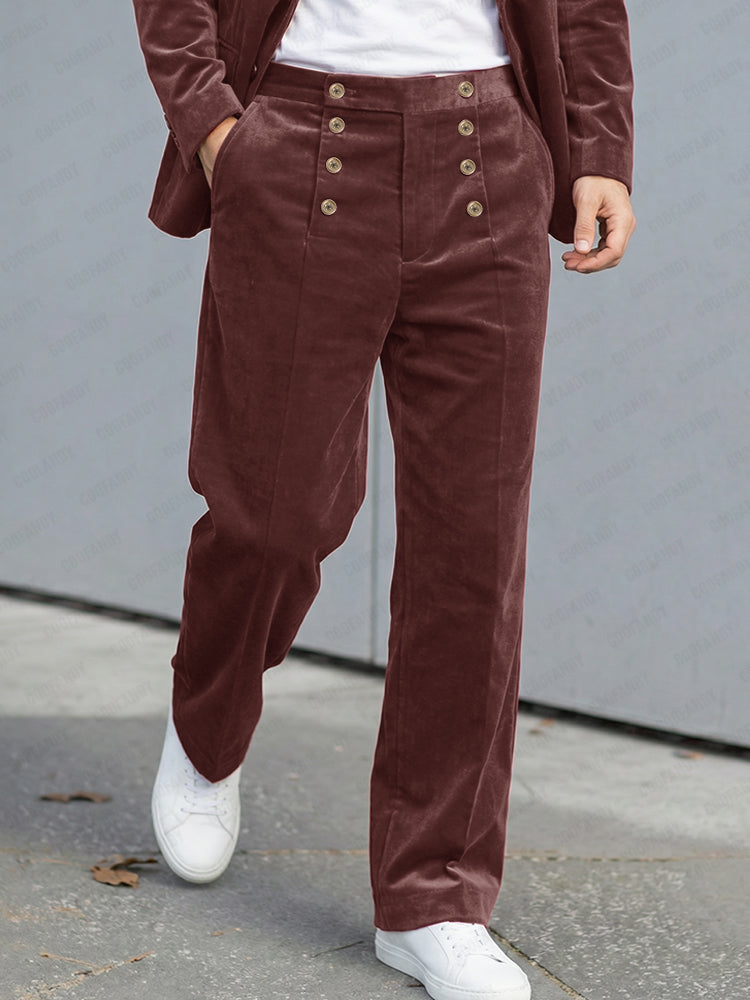 Premium Velvet High Waist Trousers