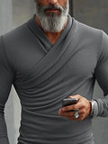Trendy Cross Neck Long Sleeve Undershirt