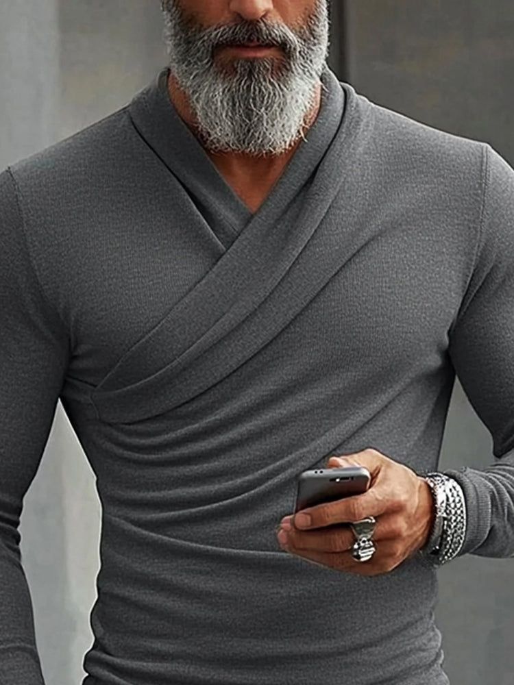 Trendy Cross Neck Long Sleeve Undershirt