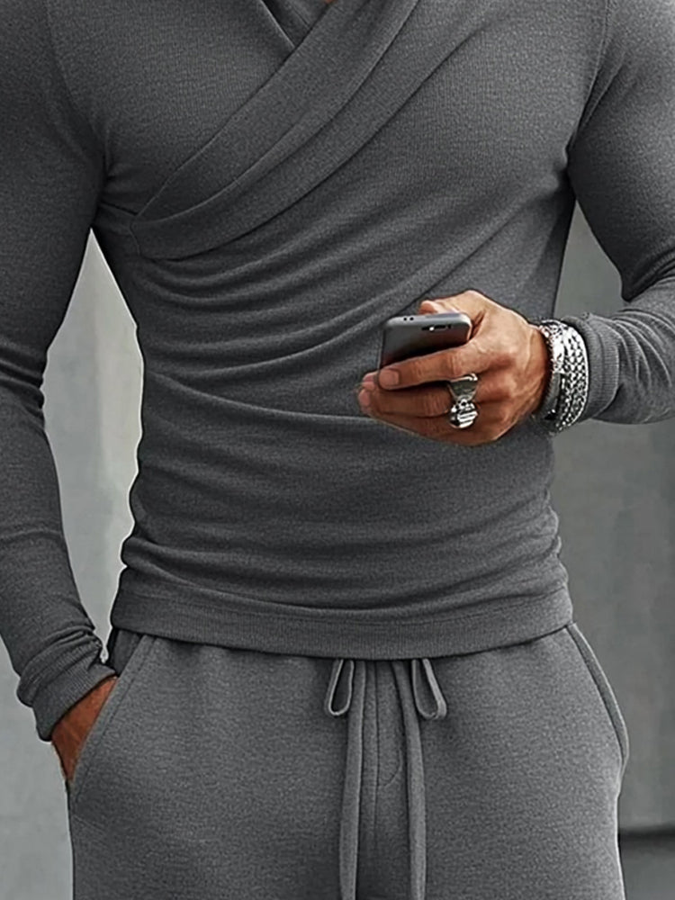 Trendy Cross Neck Long Sleeve Undershirt