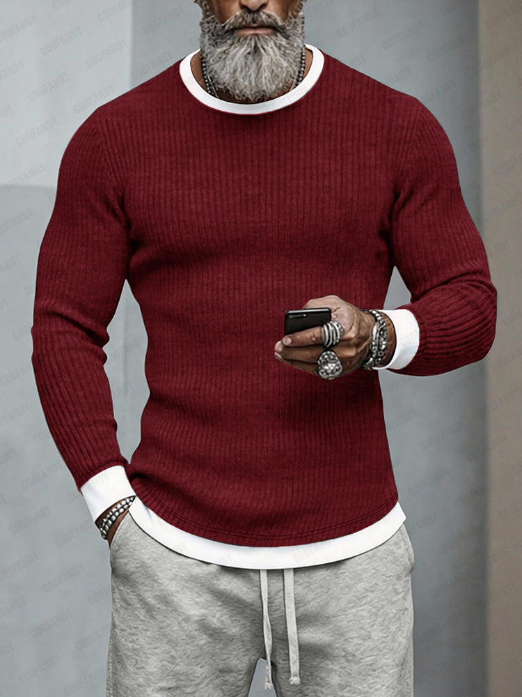 Stylish Colorblock Long Sleeve Undershirt