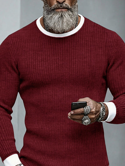Stylish Colorblock Long Sleeve Undershirt