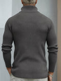Casual Two-Way Zip Stand Collar Cardigan