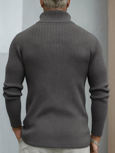 Casual Two-Way Zip Stand Collar Cardigan