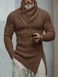 Trendy Asymmetric Knit Designer Sweater