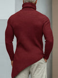 Trendy Asymmetric Knit Designer Sweater