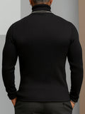 Minimalism Asymmetric Turtleneck Knit Undershirt