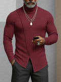 Minimalism Asymmetric Turtleneck Knit Undershirt