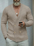Casual V-Neck Button Knit Cardigan