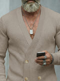 Casual V-Neck Button Knit Cardigan