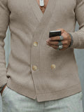 Casual V-Neck Button Knit Cardigan
