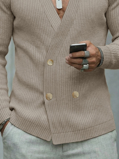Casual V-Neck Button Knit Cardigan