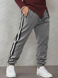 Casual Side Stripe Zip Pockets Jogger