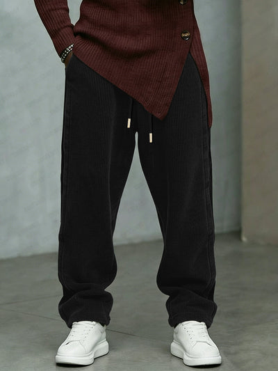 Premium Elastic Waist Drawstring Corduroy Pants