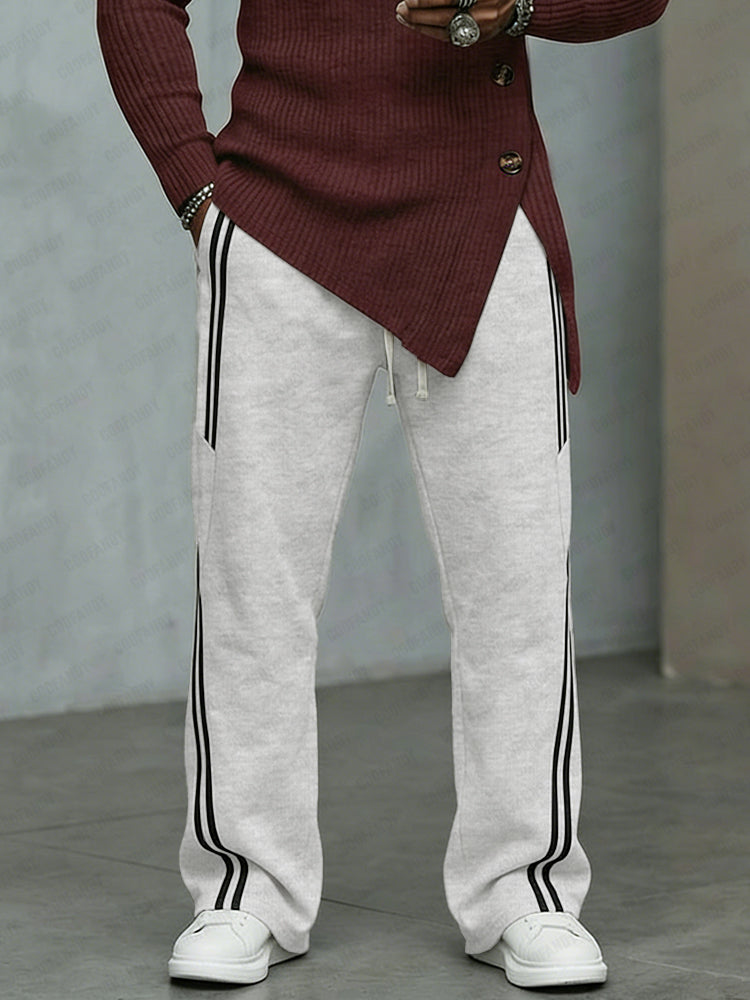Sporty Side Stripe Straight Leg Pants