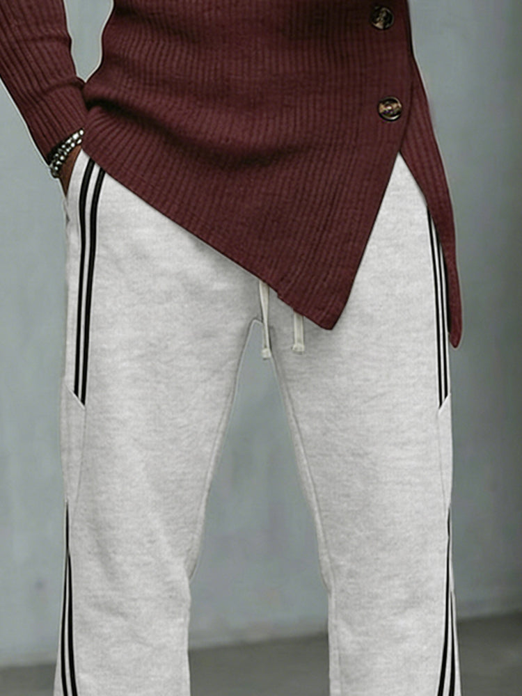 Sporty Side Stripe Straight Leg Pants